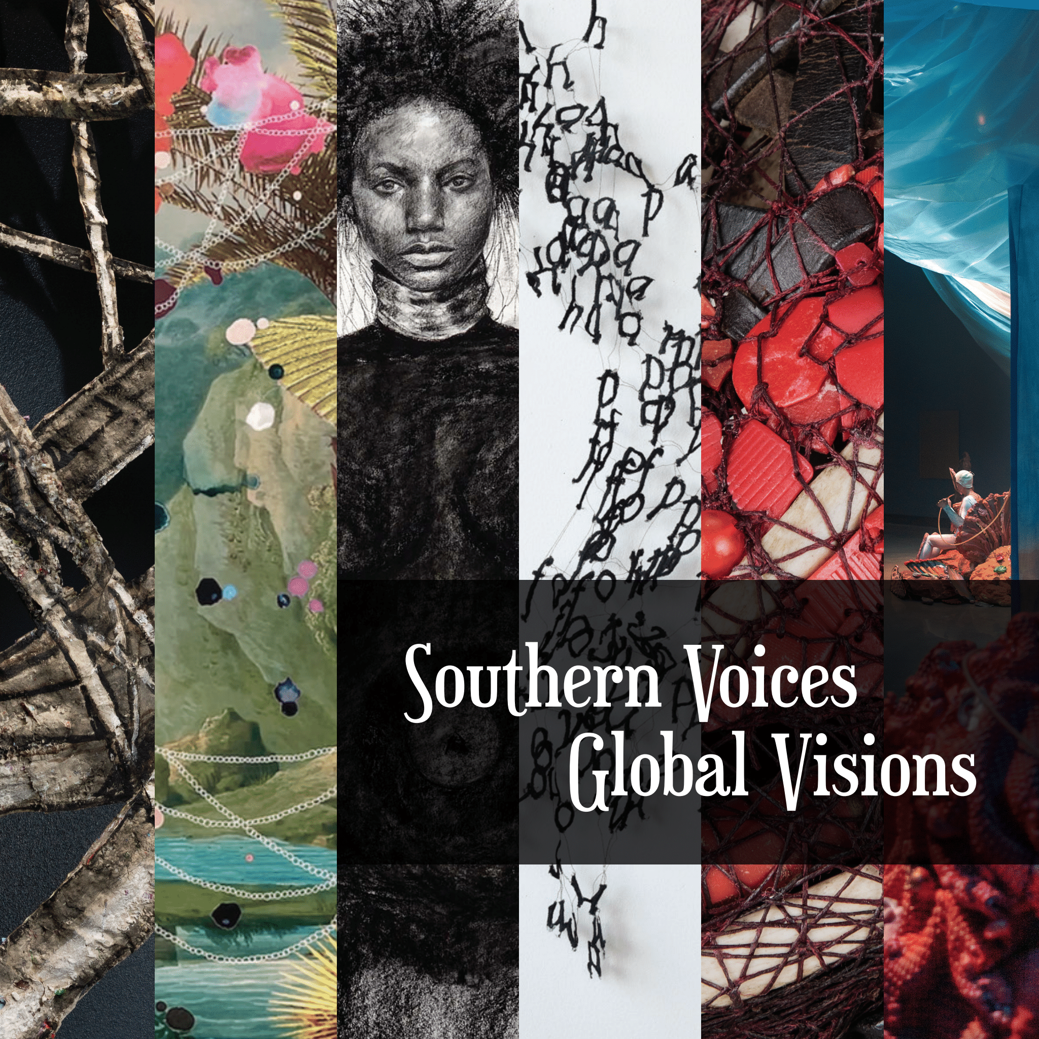 A banner with text reading "Southern Voices Global Visions"
