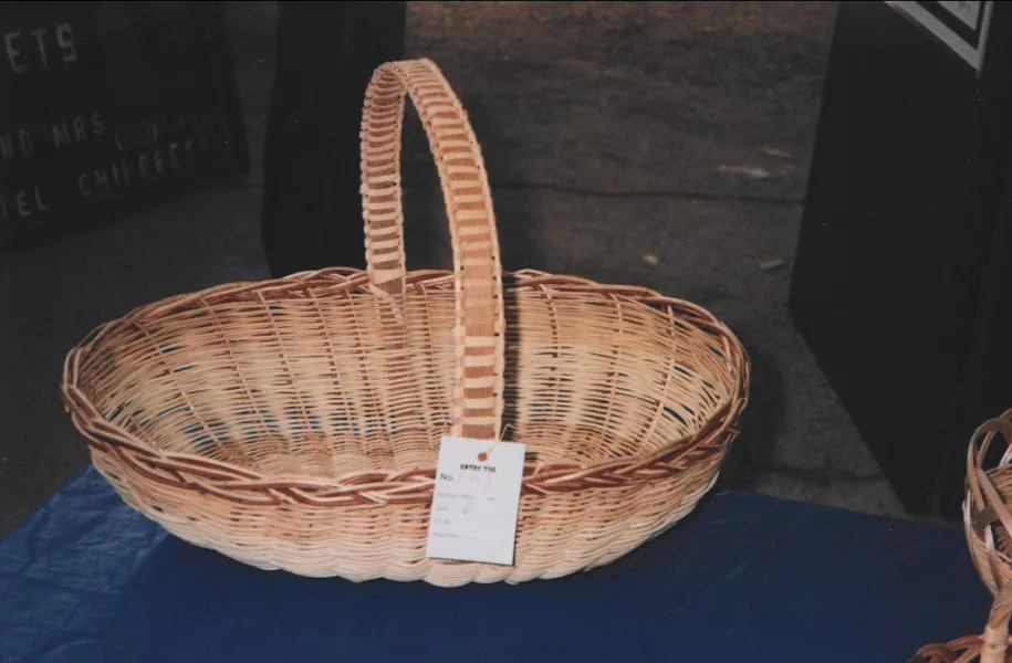 Basket with white oak handle