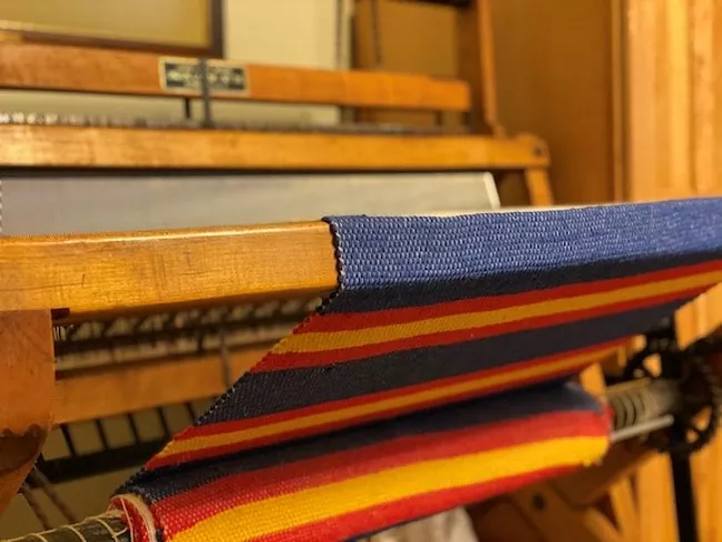 Bob Young’s home loom, recently donated to the Appalachian Artisan Center, Hindman, KY