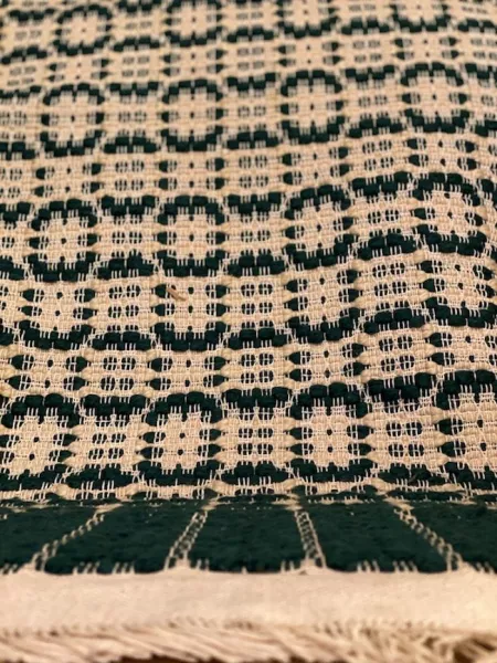 Close-up of woven rug