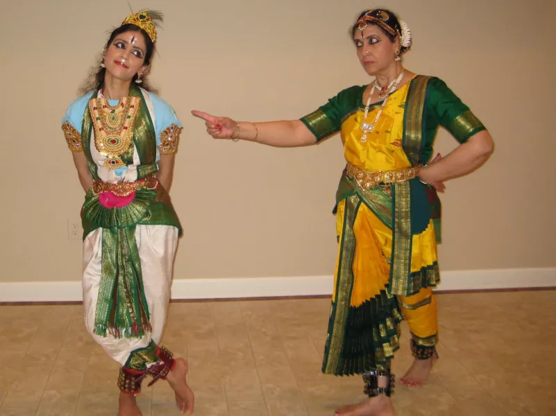 Bhavani Murthy playing the role of mother Yashoda and her daughter, Ranjani Murthy, playing her son, the little mischievous Krishna