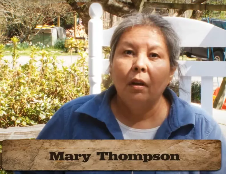 Mary Thompson representing Recovering Traditional Cherokee Delicacies in "WNC Forestry Success Stories" video