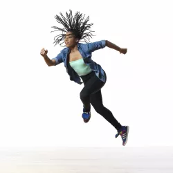 Female dancer running