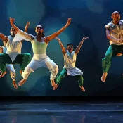 Dancers jumping