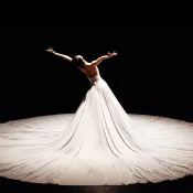 Female dancer in white
